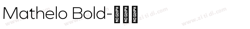 Mathelo Bold字体转换